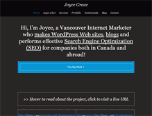 Tablet Screenshot of joycegrace.ca